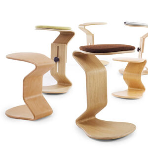Ercolino ergonomisch balans design kruk hout