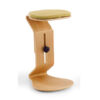 Verstelbare-kruk-Ercolino-eiken,-zitting-mosterd Ercolino verstelbaar balans krukje, eiken hout