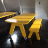 Picknick on Wheels (POW) design tafel kleur geel