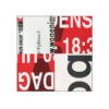 Bouwborden tafelblad 80 x 80 cm rood wit Bouwborden tafelblad 80 x 80 cm rood