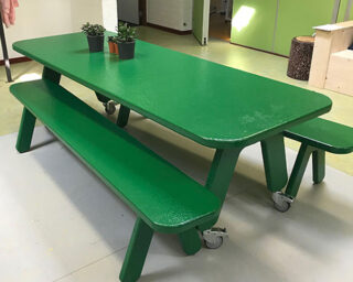 Picknick on Wheels verrijdbare tafel groen